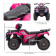 12V Kids ATV Quad, 4-Wheeler Battery-Powered Electric Ride-On with MP3 Music, Working Headlights, High/Low Speed Settings, Treaded Tires, for Boys and Girls Ages 37–60 Months, Pink