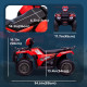 12V Kids ATV Quad, 4-Wheeler Battery Powered Electric Ride-On with MP3 Music, Headlights, High/Low Speed & Treaded Tires, for Boys and Girls Ages 37–60 Months, Red