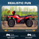 12V Kids ATV Quad, 4-Wheeler Battery Powered Electric Ride-On with MP3 Music, Headlights, High/Low Speed & Treaded Tires, for Boys and Girls Ages 37–60 Months, Red