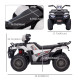 12V Kids ATV Quad, 4-Wheeler Battery-Powered Electric Ride-On with MP3 Music, Working Headlights, High/Low Speed Settings, Treaded Tires, for Boys and Girls Ages 37–60 Months, White