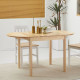 Solid Wood Kitchen Table, Drop Leaf Tables for Small Spaces, Folding Dining Table, Natural