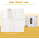 4 Panel Folding Room Divider, Portable Privacy Screen, Wave Fiber Room Partition for Home Office, White