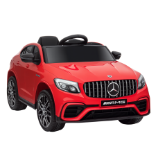 12V/7AH Kids Ride-On Car, Mercedes Benz AMG GLC63S Coupe, Electric Car with Remote Control, Handle, 2-Speed, with Music, Electric Lights, Easy to Move, Red