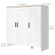 Modern Sideboard Cabinet with Adjustable Shelves, 3 Doors for Modern Kitchen & Dining Room, Ideal for Homeowners, White