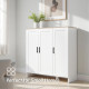 Modern Sideboard Cabinet with Adjustable Shelves, 3 Doors for Modern Kitchen & Dining Room, Ideal for Homeowners, White