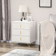 Drawer Chest, 3-Drawer Storage Cabinet Unit with Metal Legs for Living Room, 19.7