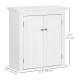 Bathroom Cabinet, Medicine Cabinet, Over Toilet Storage Cabinet with Adjustable Shelves for Entryway, White
