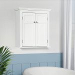 Bathroom Cabinet, Medicine Cabinet, Over Toilet Storage Cabinet with Adjustable Shelves for Entryway, White