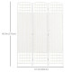 3 Panel Folding Room Divider, Portable Privacy Screen, Wave Fiber Room Partition for Home Office, White