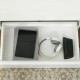 Modern Nightstand, Bedside Table with 2 Drawers, USB Powered RGB LED Lights for Bedroom, White