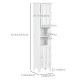 Bathroom Cabinet, Freestanding Linen Cabinet with Open Shelves, 13.8