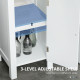 Bathroom Cabinet, Freestanding Linen Cabinet with Open Shelves, 13.8