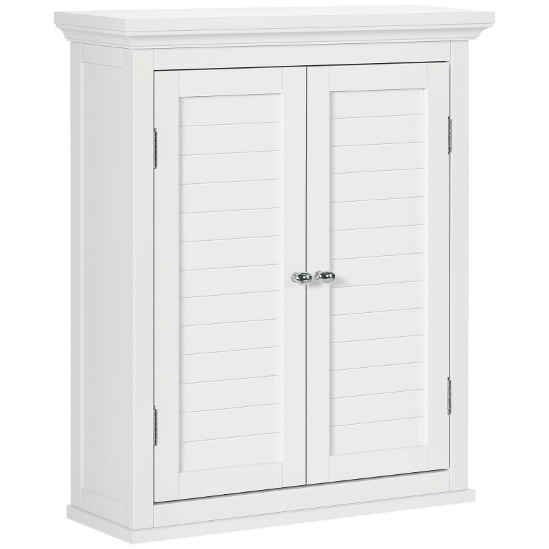 Over Toilet Storage Cabinet, Bathroom Wall Cabinet with Adjustable Shelf for Living Room and Entryway, White