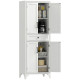 Freestanding Storage Cabinet, Kitchen Pantry Cabinet with 2 Shelves, 4 Doors, Kitchen Storage Cabinets for Dining Room