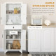 Freestanding Storage Cabinet, Kitchen Pantry Cabinet with 2 Shelves, 4 Doors, Kitchen Storage Cabinets for Dining Room
