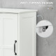 Modern Bathroom Cabinet, Narrow Bathroom Vanities with Open Shelf Drawer Recessed Doors and Adjustable Shelves White