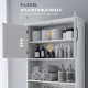 Modern Over The Toilet Storage, Bathroom Cabinets Over Toilet with Open Shelves and Double Door Cabinet, White