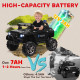 2 Seater Ride-On Car with Parental Remote Control, LED Lights, and MP3 for Kids Ages 3–8, Black