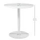 Modern Kitchen Table for 2 people, Round Dining Table with Steel Base for Living Room, Dining Room, White