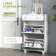 Slim Shoe Storage with 2 Flip Drawers and Adjustable Shelves Shoe Cabinet Organizer for 8 Pair,  White