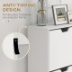 Shoe Storage Cabinet with 4 Flip Drawers and Adjustable Shelf, Shoe Cabinet for 8-16 Pairs of Shoes, White