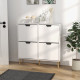 Shoe Storage Cabinet with 4 Flip Drawers and Adjustable Shelf, Shoe Cabinet for 8-16 Pairs of Shoes, White