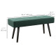 39 Inches Upholstered Bedroom Bench, Modern End of Bed Bench with Steel Legs, Green