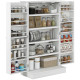 Freestanding Pantry Cabinet 41 Inch Kitchen Pantry with Spice Racks and Adjustable Shelves for Home Use, White