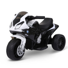 Licensed BMW Kids Motorcycle, 6V Battery Powered Toddler Motorcycle with Headlight, Music, 3-Wheel Electric Motorcycle for Kids, Gift for Boys & Girls - Black