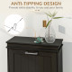 Shoe Storage Cabinet with 2 Flip Drawers and Adjustable Shelves, Narrow Shoe Cabinet for 10 Pairs of Shoes, Black