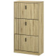 Shoe Storage Cabinet Organizer for 18 Pairs of Shoes with 3 Flip Drawers and Adjustable Shelves, Oak