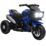Kids Electric Pedal Motorcycle Ride-On Toy, 6V Battery Powered with Music, Horn & Headlights, Motorbike for Girls & Boys, Blue
