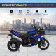 Kids Electric Pedal Motorcycle Ride-On Toy, 6V Battery Powered with Music, Horn & Headlights, Motorbike for Girls & Boys, Blue