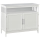 Wooden Console Table with Open Shelf and 2 layers Cabinet  Kitchen Furniture