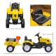Ride-On Excavator with Back Trailer, Shovel & Rake for Ages 3+