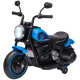 6V Kids Motorcycle with Training Wheels, Foot Pedal, Headlight, Music, Forward/Reverse, Single-Button Start, Blue