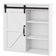 Bathroom Medicine Cabinet, Wall Cabinet with Sliding Door and Adjustable Shelf, 22.8