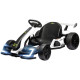 24V Electric Go Kart, Battery Powered Kids Drift Kart with Adjustable Seat, Seat Belt, Horn, Music, Light, White