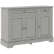 Modern Sideboard Cabinet, Buffet Cabinet with 2 Drawers and Adjustable Shelves, Buffets Tables for Dining Room, Grey