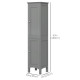 Tall Bathroom Cabinet, Freestanding Storage Organizer with Adjustable Shelves and Cupboards, 15