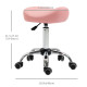 Saddle Stool, Height Adjustable Rolling Salon Chair with PU Leather for Massage, Spa, Clinic, Beauty and Tattoo, Pink