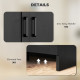 Modern Sideboard Buffet Cabinet, Modern Kitchen Storage Cabinet with 3 Doors Adjustable Shelves, for Dining Room, Black