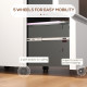 Mobile Vertical Filing Cabinet with Lock, 2-Drawer Steel File Cabinet with Adjustable Hanging Bar for Letter, A4 and Legal Size, White