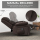 PU Leather Reclining Chair with Vibration Massage Recliner, Swivel Base, Rocking Function, Remote Control, Brown
