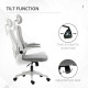 Ergonomic Office Chair, Mesh Computer Desk Chair with Adjustable Headrest, 4D Lumbar Support, Flip-up Arm, Grey