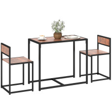 Dining Table Set, Industrial Dining Set for 2, Kitchen Table and Chairs for Small Space, Dining Room Table with Chairs