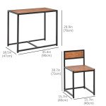 Dining Table Set, Industrial Dining Set for 2, Kitchen Table and Chairs for Small Space, Dining Room Table with Chairs