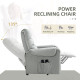 Lift Chair for Elderly, Massage Recliner Chair with 8 Vibration Points, Footrest, Remote Control, Side Pockets, Grey