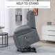 Lift Chair for Seniors, PU Leather Upholstered Electric Recliner Chair with Remote, Side Pockets, Quick Assembly, Grey