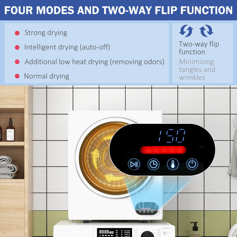Portable Compact Clothes Dryer with Intelligent Drying